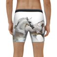 thumbnail image 2 of Men's Boxer Briefs, Running White Horses Soft and Breathable Mens Underwear Boxer Briefs With Widen Waist, 2 of 5