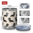 thumbnail image 3 of 12oz Tumblers Cute Dachshund Vacuum Insulated Stainless Steel Travel Tumbler Cups Mug with Lid and Straw for Beer,Coffee,Beverages with Cleaning Brush for Cold & Hot Drinks, 3 of 5