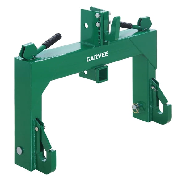 3 Point Quick Hitch for Category 1 & 2 Tractors - 3000 Lb Lift Capacity, 2-Inch Receiver Hitch, 5-Stage Adjustable Bolt - Compatible with Class 1 Implements (Tractor Quick Hitch Attachment)