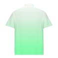 thumbnail image 5 of ZCFZJW Men's Short Sleeve Performance Polo Shirt Casual Tie Dye Gradient Print Summer Button up V Neck Henley Shirts Loose Lightweight Comfy Pullover Tops Mint Green S, 5 of 6