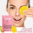 Turmeric Kojic Acid Cleansing Pads 30PCSturmeric Exfoliating Face Scrub Pads