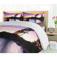 thumbnail image 5 of Ambesonne Landscape Duvet Cover Sets, Sandy Beach by River, 2-King, Purple Cream, 5 of 7
