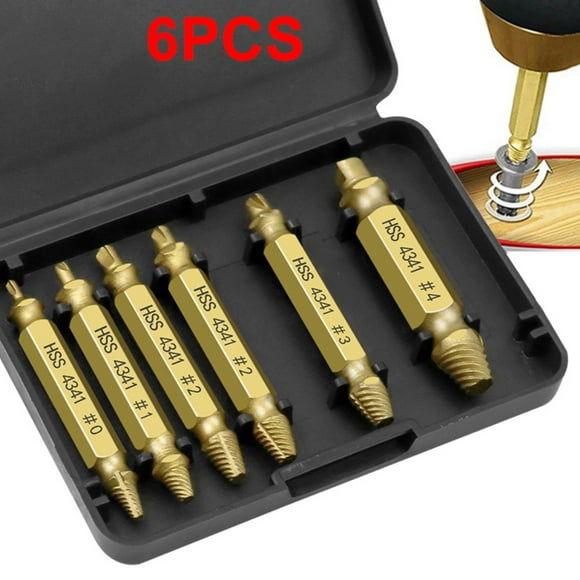 6PCS Screw Extractor Screw Removing Set Safety Durable Screw Remover Set