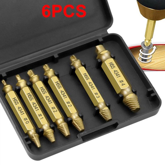 6PCS Screw Extractor Screw Removing Set Safety Durable Screw Remover Set