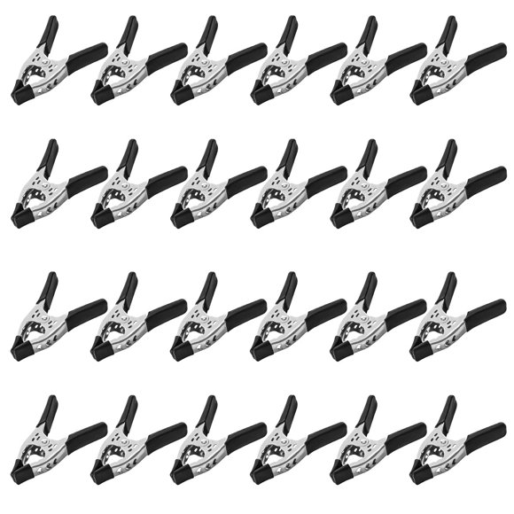 Lot de 24-6 Pouces Pince à Ressort Grande Super Résistant Ressort Métal Noir - 2,5 Pouces Ouverture de la Mâchoire
