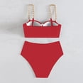 thumbnail image 7 of Sngxgn Women's Swimsuit Tummy Control Bathing Suit Tie Knot Swimwear(Red,S), 7 of 7