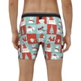 thumbnail image 4 of Picia Warm Christmas Memories Pattern Men's Athletic Long Leg Briefs , Performance Stretch Underwear，Moisture-Wicking, 4 of 7