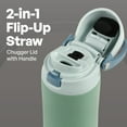 thumbnail image 2 of TAL 24oz Stainless Steel 2-in-1 Straw and Chug Water Bottle with Push Lid, Sage, 2 of 11