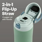 TAL 24oz Stainless Steel 2-in-1 Straw and Chug Water Bottle with Push Lid, Sage