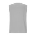 thumbnail image 4 of vigerkar Womens Sleeveless Button Down Shirts Cotton Linen Tank Tops V Neck Dressy Casual Loose Blouses Business Work Tops (Grey, XXL), 4 of 8