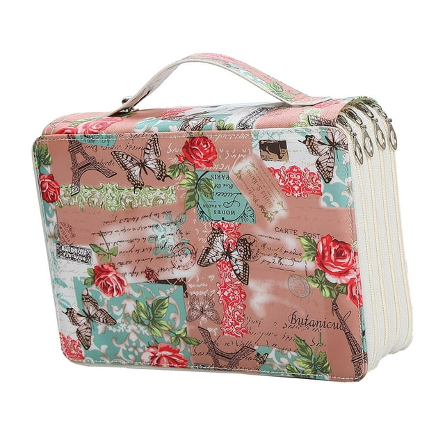 Estuche para Lápices de Colores, 200 Compartimentos, Bolsa para Bolígrafos con Cremallera, Organizador para Bolígrafos, Portalápices para Galería de a