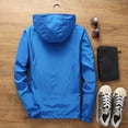 thumbnail image 5 of Kids Zip Up Hoodie Boys Girls Waterproof Rain Jacket Lightweight soft lining Kids Windbreaker Hooded Coat Easy to Fold, 5 of 6