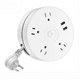 thumbnail image 1 of Regleta Retráctil Con 4 Salidas 2 Usb Color Blanco, 1 of 5