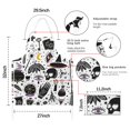 thumbnail image 7 of Black Halloween Witchcraft Elements Apron-Garden Aprons for Women with Pockets-Cotton Linen Waterproof Kitchen Cooking Gardening Aprons Adjustable for Kitchen,Cooking,BBQ and Salon 32"x27", 7 of 7