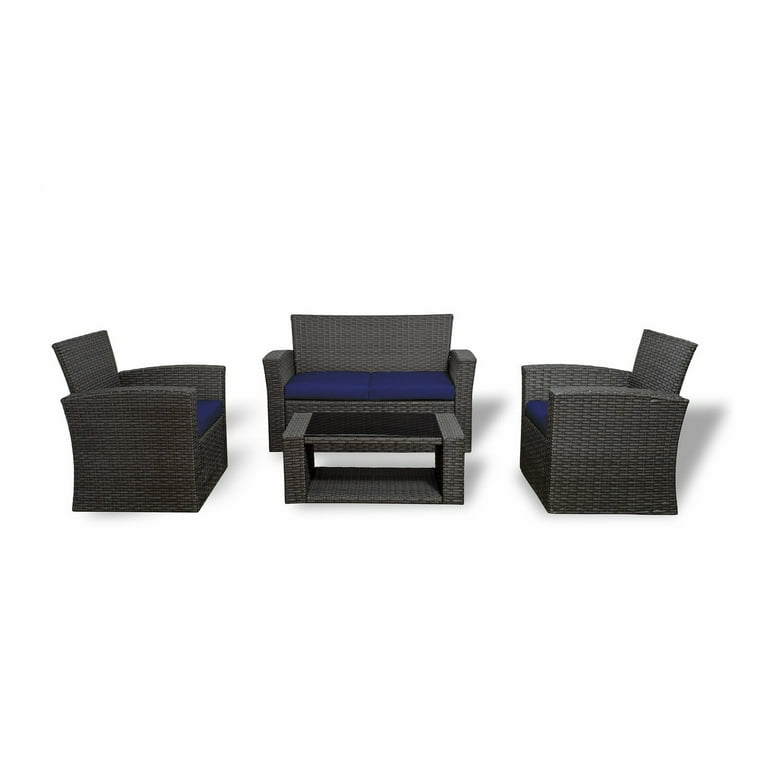 Alfonso 4 piece rattan sofa deals