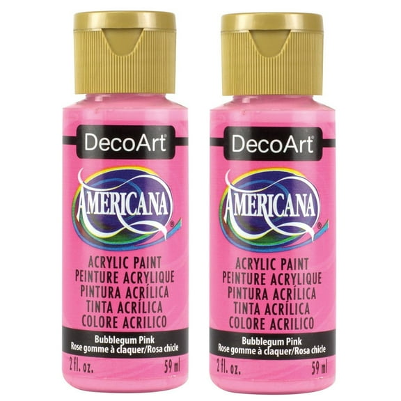 2-pack - DecoArt Americana Acrylic Paint 2oz, Bubblegum Pink DA-250   00766218028976