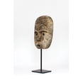 thumbnail image 2 of Wooden Primitive Tribal Timor Ancestral Mask with Head Carving on Stand Statue Hand Carved Sculpture Handmade Figurine Gift Home Decor Accent Handcrafted Decoration, 2 of 5