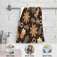 thumbnail image 4 of Coolnut Hoho Merry Chrismtas Hand Towels 2 PCS, Gingerbread Snowflake Kitchen Towel Ultra Soft and Highly Absorbent,Decorative Fingertip Face Towel for Bathroom Hotel, 28.3"x 14.4", 4 of 5