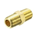 thumbnail image 5 of Brass Pipe Fitting Reducer Adapter 1/4NPT Male x 1/4NPT Male for Water Oil Air Pressure Gauge, Pack of 2, 5 of 6