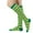 18# Army Green, variant on Womens Striped Knee High Socks Girls Funny Novelty Athletic Colorful Stripe Cute Stockings Tube Socks Army Green One Size