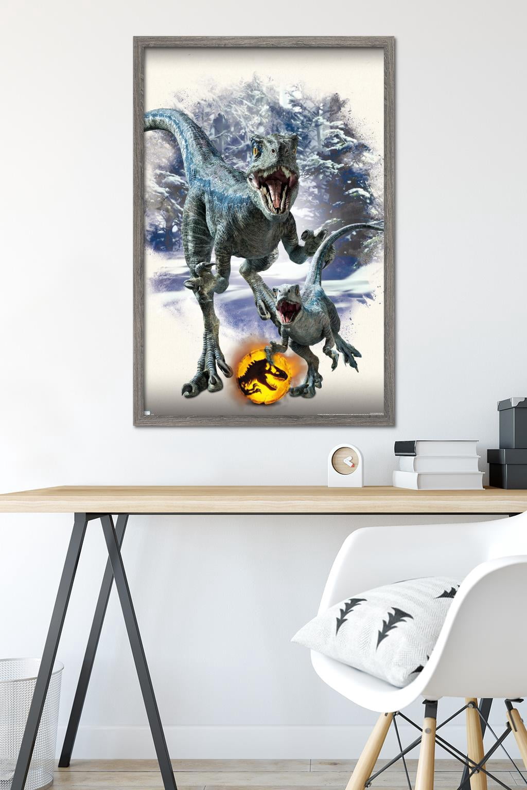 Jurassic World: Dominion - Blue and Beta Focal Wall Poster, 22.375" x 34" Framed