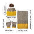 thumbnail image 3 of Atogsazn Baby Boys Girls Winter Knitted Hat Scarf Gloves Set Kids Warm Fleece Lined Hat Scarf Set for Children C-Yellow Free Size on Clearance, 3 of 4