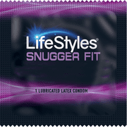 Lifestyles Snugger Fit  Silver Lunamax Pocket Case, Tighter Grip Latex Condoms -24 Count