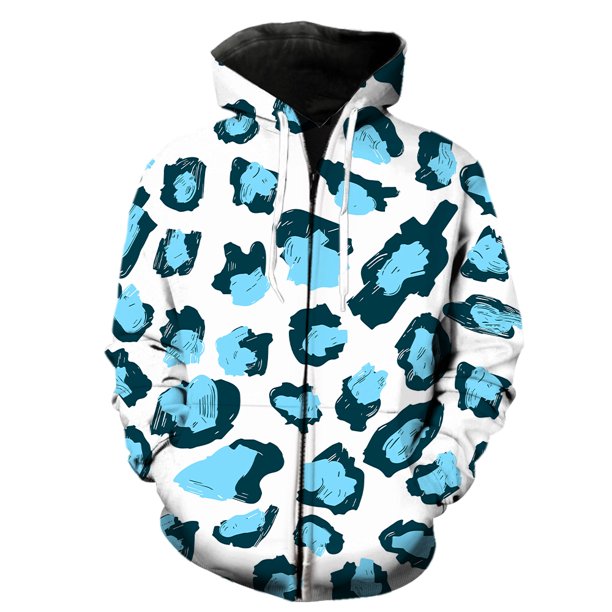 Sudadera con capucha y cremallera para hombre, con textura de piel de animal, estilo Harajuku, con estampado 3D, informal, de gran tamaño, gran oferta 2024, estilo hip hop para adolescentes.