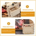 thumbnail image 5 of ELAYARD 1Pack Manual Meat Presser for Home Cooking with Yellow Wood Material, 5 of 5