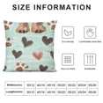 thumbnail image 6 of Acheng  Dog Footprints Double Sides Print Pillow Cover for Sofa Couch Chair,Brown Teal White Throw Pillow Case Cover,Animals Paw Single Pack Cushion Cover Room Decor, 2 pcs White, 6 of 6
