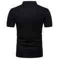 thumbnail image 4 of IROINNID Men's Stylish Stripe Printed Lapel Short Sleeve Hawaiian Style Blouse, 4 of 5