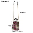 thumbnail image 2 of FORMRS Crossbody Bag for Women Quilted Travel Shoulder Cell Phone Purse with Chain Strap Handbag, Colorful Block Pattern, 2 of 7