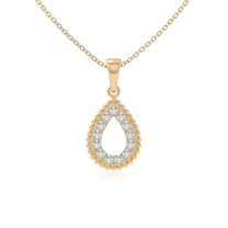 Moissanite Teardrop Pendant Necklaces for Women in 18K Yellow Gold Vermeil, April Birthstone Jewelry Gifts for Her Birthday, Anniversary, Graduation, Christmas, Mothers Day, Valentines