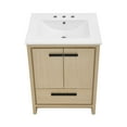 thumbnail image 5 of Virage 24 in. Brown Oak Bathroom Vanity With White, 3-Hole Ceramic Sink Top, 5 of 9