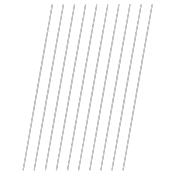 Uxcell 10-Pack 304 Stainless Steel Solid Round Rod, 2.5x300mm Metal Solid Shaft Rods for DIY Craft[0.1x11.81IN]