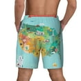 thumbnail image 4 of Gaeub USA Tourist Map Mens Swim Trunks Stretch Beach Shorts Quick Dry for Men Swim Shorts Swimwear with Pockets- XX-Large, 4 of 9