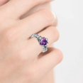 thumbnail image 4 of Bradem Rings Clearance! Gold Plated Rings Love Rings Stackable Rings for Women Rings for Women and Men, Purple, 8 Lady Ring Clearance Sale, 1X Ring, 4 of 5