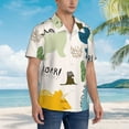 thumbnail image 5 of Haiem Childish Dinosaur Printed Hawaiian Shirt for Men - Men’s Casual Beach Summer Shirts - Stretch Fabric with Modern Fit-XX-Large, 5 of 9