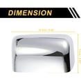thumbnail image 3 of Car Rear View Side Top Half Towing Mirror Cover Cap Replacement Chrome Plated for Ford Excursion F150 F250 F350 2008-2016 Replace 7C3Z17D742A/7C3Z17D743A, 3 of 5