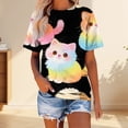 thumbnail image 2 of MEICHEN Spring Cute Animal Print Casual and Comfortable Women's Blouse Summer T Shirts for Women, 2 of 4