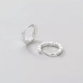 thumbnail image 4 of QQTDFG Women Sterling Silver Sparking Diamond Cut Square Round Hoop Earrings A4281-default, 4 of 9
