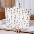 thumbnail image 5 of Ballet Princess Pattern Hooded Bath Towel，60"x35" for Ages 3 To 12 Kids, Quick Dry Lightweight Soft Microfiber Hood Beach Towel Cover Up for Kids, 5 of 7
