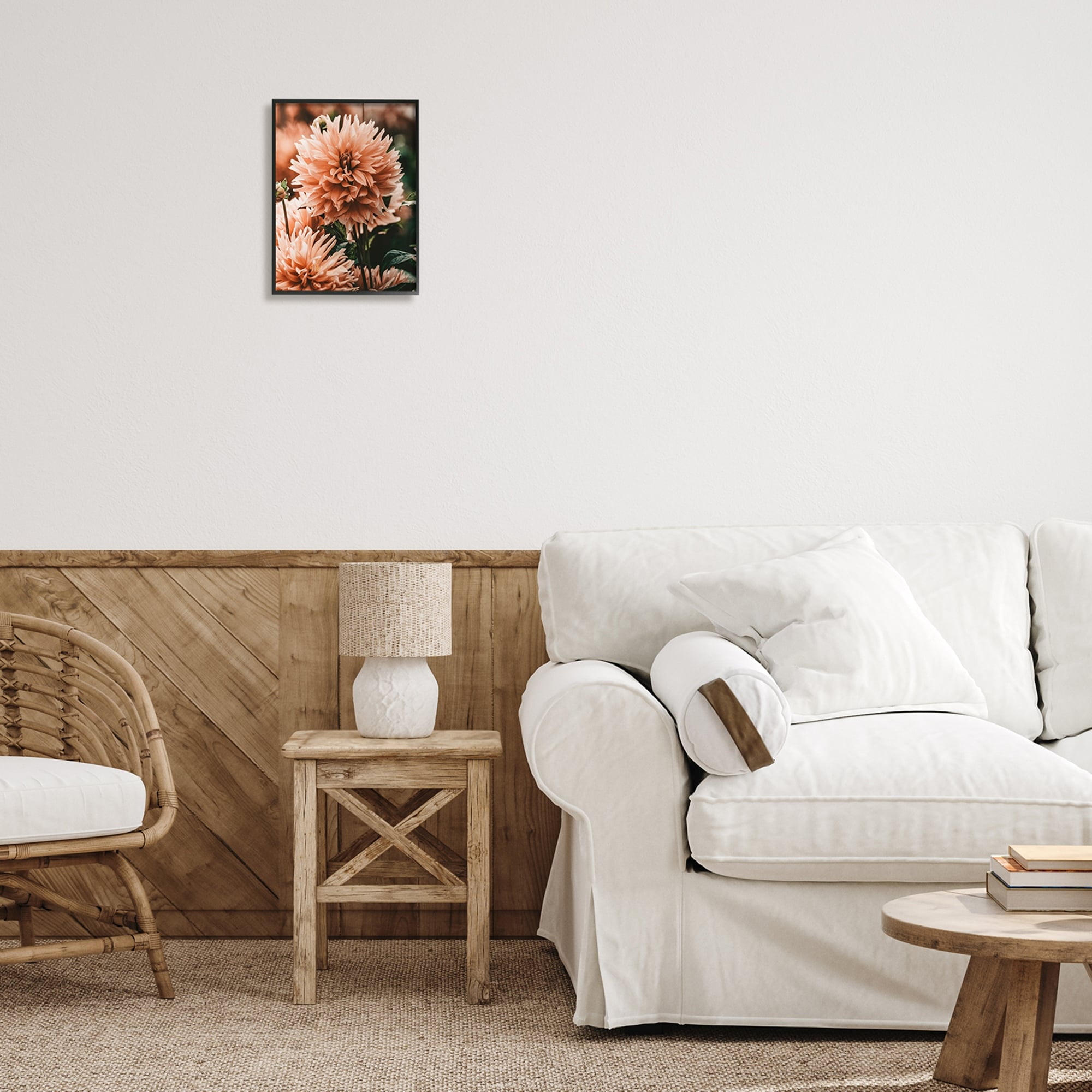 Stupell Industries Wild Pink Dahlias Spring Flowers Closeup Photography Framed Wall Art, 11 x 14, Design by Amy Brinkman