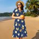 thumbnail image 4 of Balery Funny Chicken Vestidos sueltos de manga corta para mujer, vestidos de verano 2025, vestidos casuales de corte A con vuelo., 4 of 6