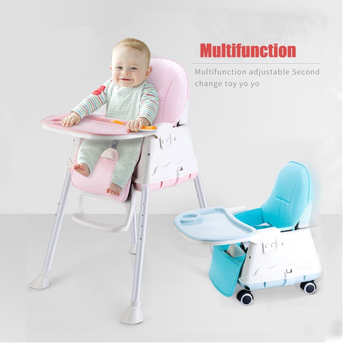 Novashion Baby Toddler Eat & Grow Convertible High Chair, 3in1