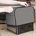 thumbnail image 6 of Rateoe Houndstooth Black And White Pattern Toaster Covers 2 Slice Wide Slot,Bread Machine Cover,Bread Dust Cover & Fingerprint Protection,Appliance Covers, 6 of 7