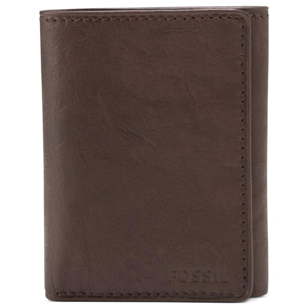 Fossil Mens Ingram Trifold Wallet, Marrón, Talla única Fossil Tríptico