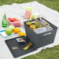 thumbnail image 4 of Ewingger Lidded Plastic Storage Baskets, 6 Pack Woven Baskets for Shelves, Dark Grey, 4 of 10