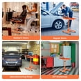 thumbnail image 4 of Table de Travail Mobile à Hauteur Réglable - Établi en Acier Robuste - Capacité de 300 Lb - Roues Verrouillables - Idéal pour Garage, Atelier, Atelier de Réparation, Bricolage - 29x20x34 Po - Orange, 4 of 6
