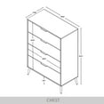 thumbnail image 5 of Castle Place Glam 4 Drawers Wooden Dresser, Black, 5 of 8